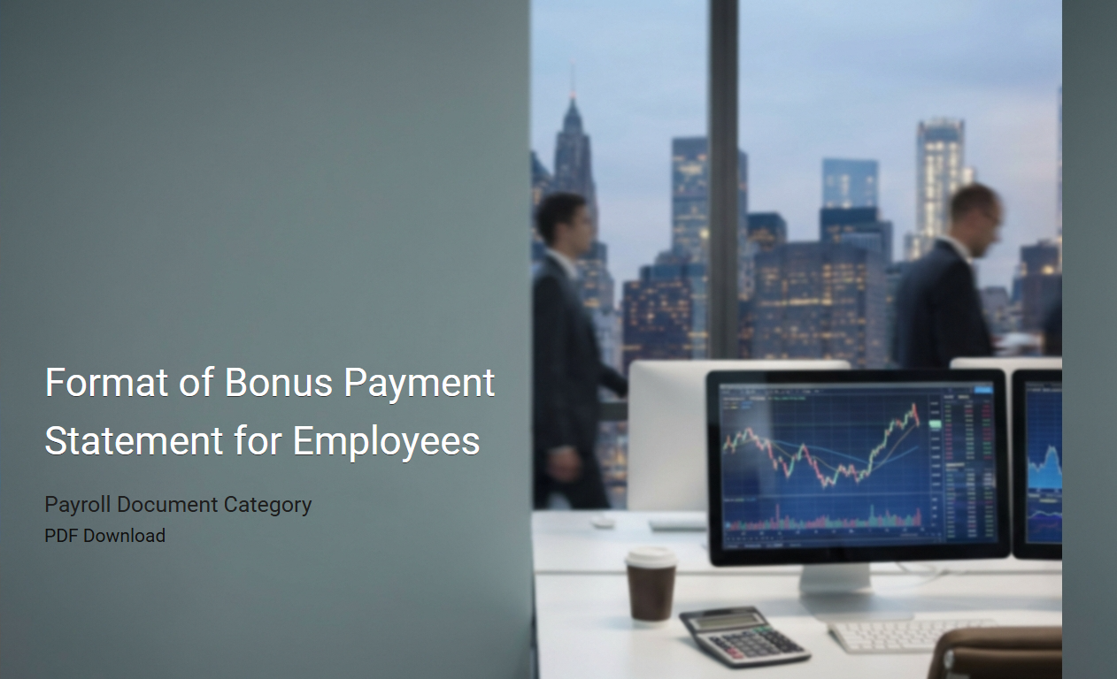 Standardized Template for Employee Bonus Payment Statement Format