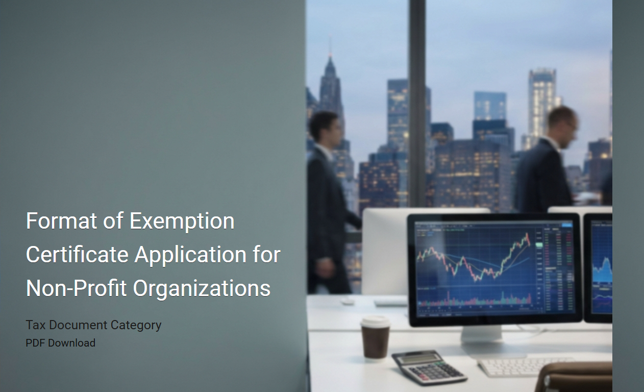 Application Format for Exemption Certificate for Non-Profit Organizations