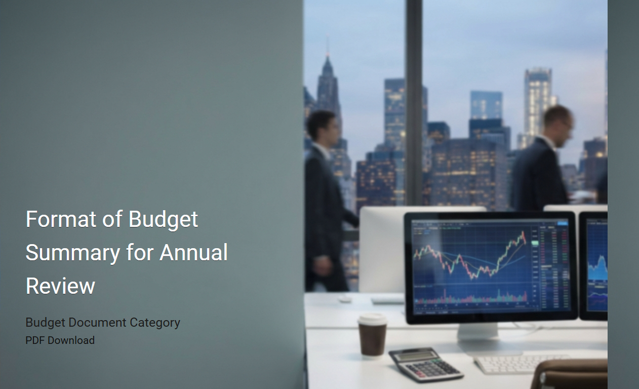 Comprehensive Format of Budget Summary for Annual Financial Review
