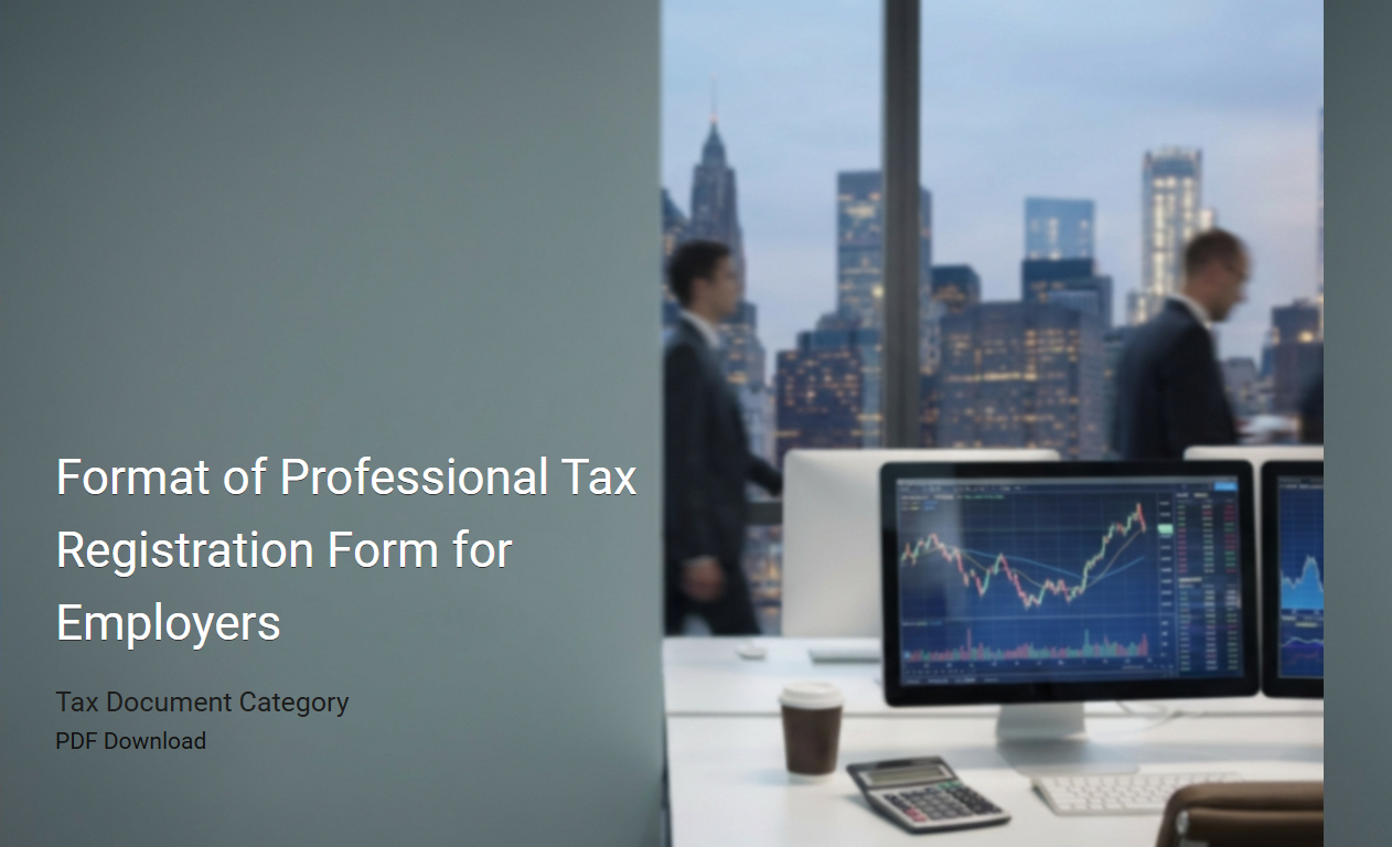 Professional Tax Registration Form Structure for Employers: Key Sections and Required Information