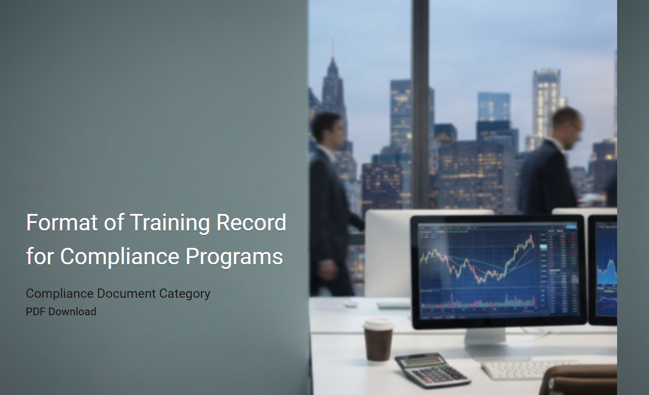 Optimized Format of Training Records for Regulatory Compliance Programs